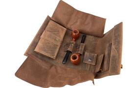 Guy Janot Pfeifentasche 2er braun Buffalo Rolltasche (6260)