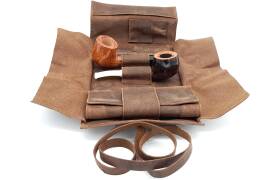 Guy Janot Pfeifentasche 2er braun Buffalo Rolltasche (6260)