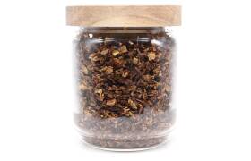 Tabaktopf mit Holzdeckel und Gummiring f&uuml;r 50g Tabak