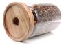 Tabaktopf mit Holzdeckel und Gummiring für 100gTabak