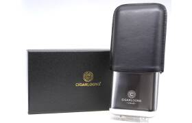 Cigarloong Zigarrenetui Leder/Metal 3er