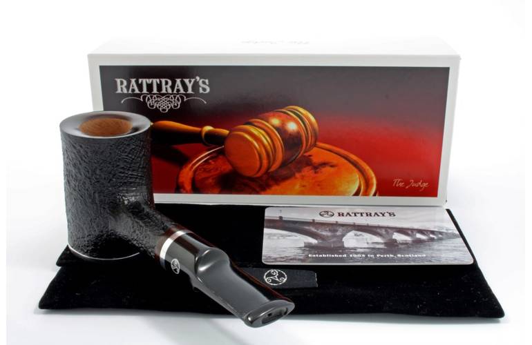 Rattrays The Judge Pfeife - Sandgestrahlt - Poker - 9mm Filter