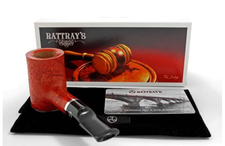 Rattrays The Judge Pfeife - Sandgestrahlt Orange - Poker - 9mm Filter