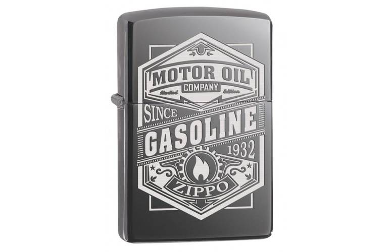 ZIPPO Feuerzeug Zippo Motor Oil Gasoline Black Ice - 60002567
