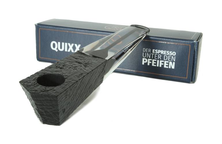 Vauen Quixx 7 Mini Pfeife - schwarz / sandgestrahlt - 9mm Filter