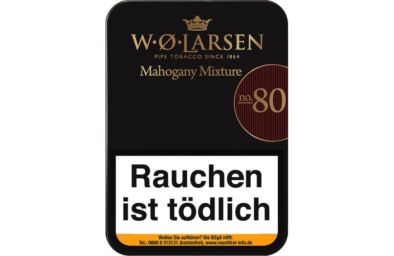 W.O. Larsen Mahogany Mixture No. 80 Pfeifentabak 100g - Karamell - Kaffee